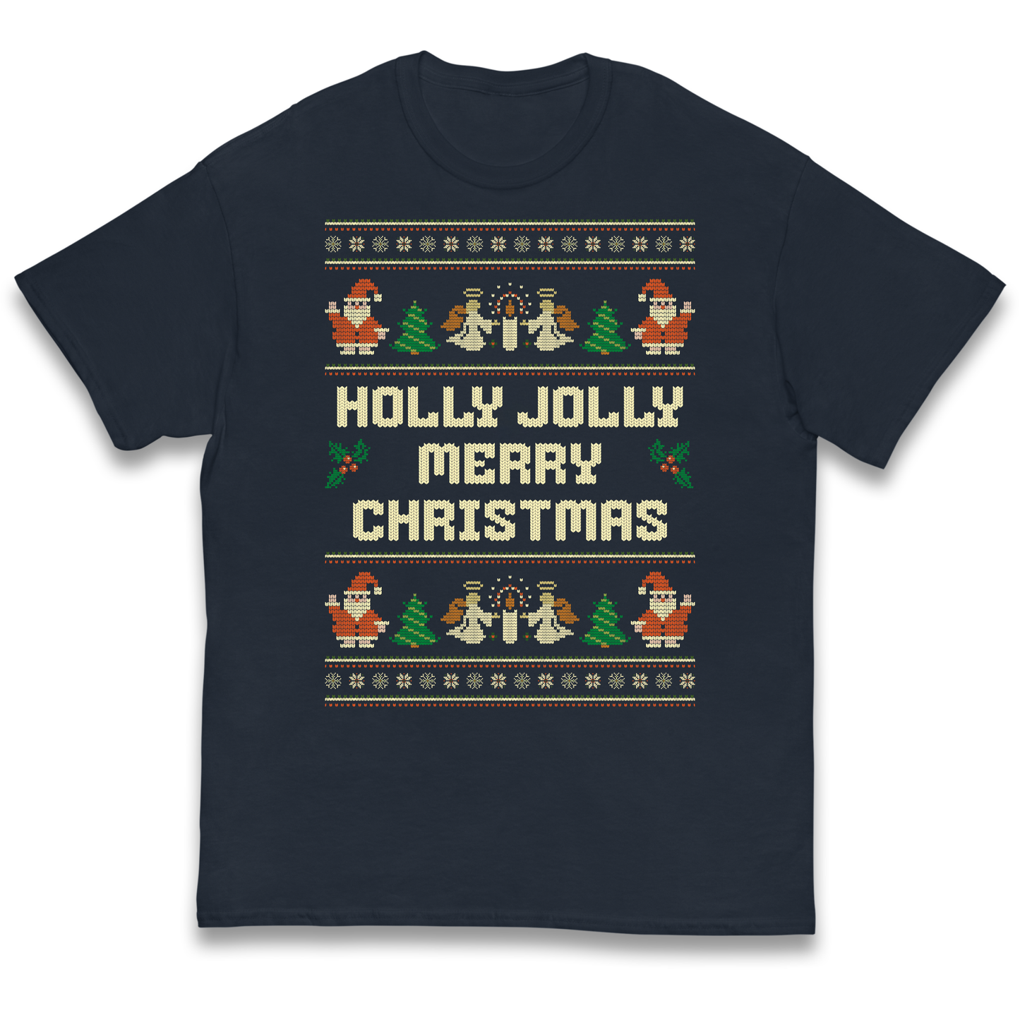 Holly Jolly Merry Christmas kids t shirt