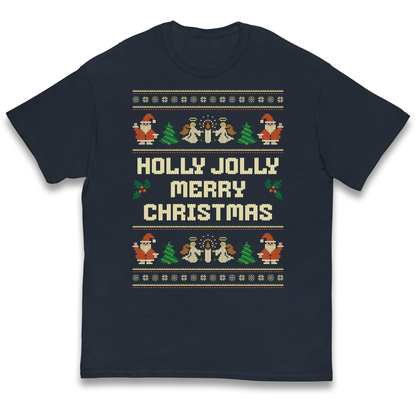 Holly Jolly Merry Christmas kids t shirt