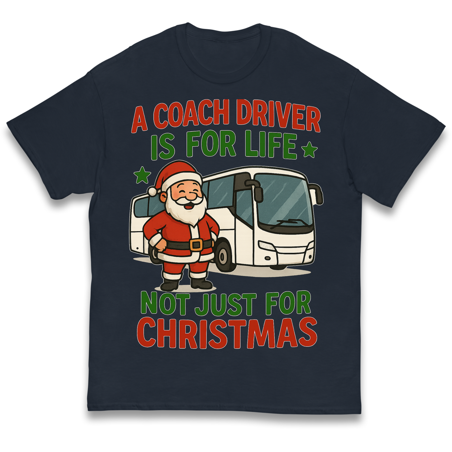 Coach Driver Christmas Kids T Shirt