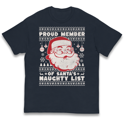Proud Member Of Santas Naughty List Christmas kids t shirt