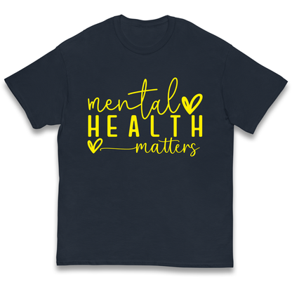 Yellow Mental Health kids t shirt