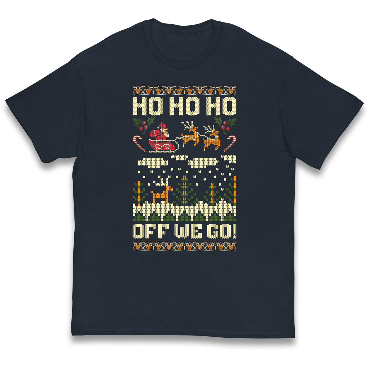 Have Yourself a HO HO HO Off we Go Christmas kids t shirt