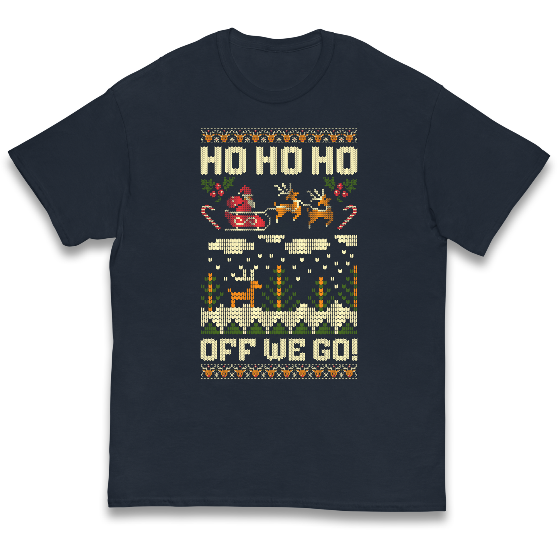 Have Yourself a HO HO HO Off we Go Christmas kids t shirt