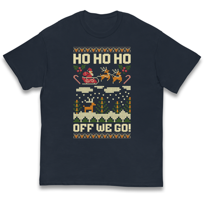Have Yourself a HO HO HO Off we Go Christmas kids t shirt