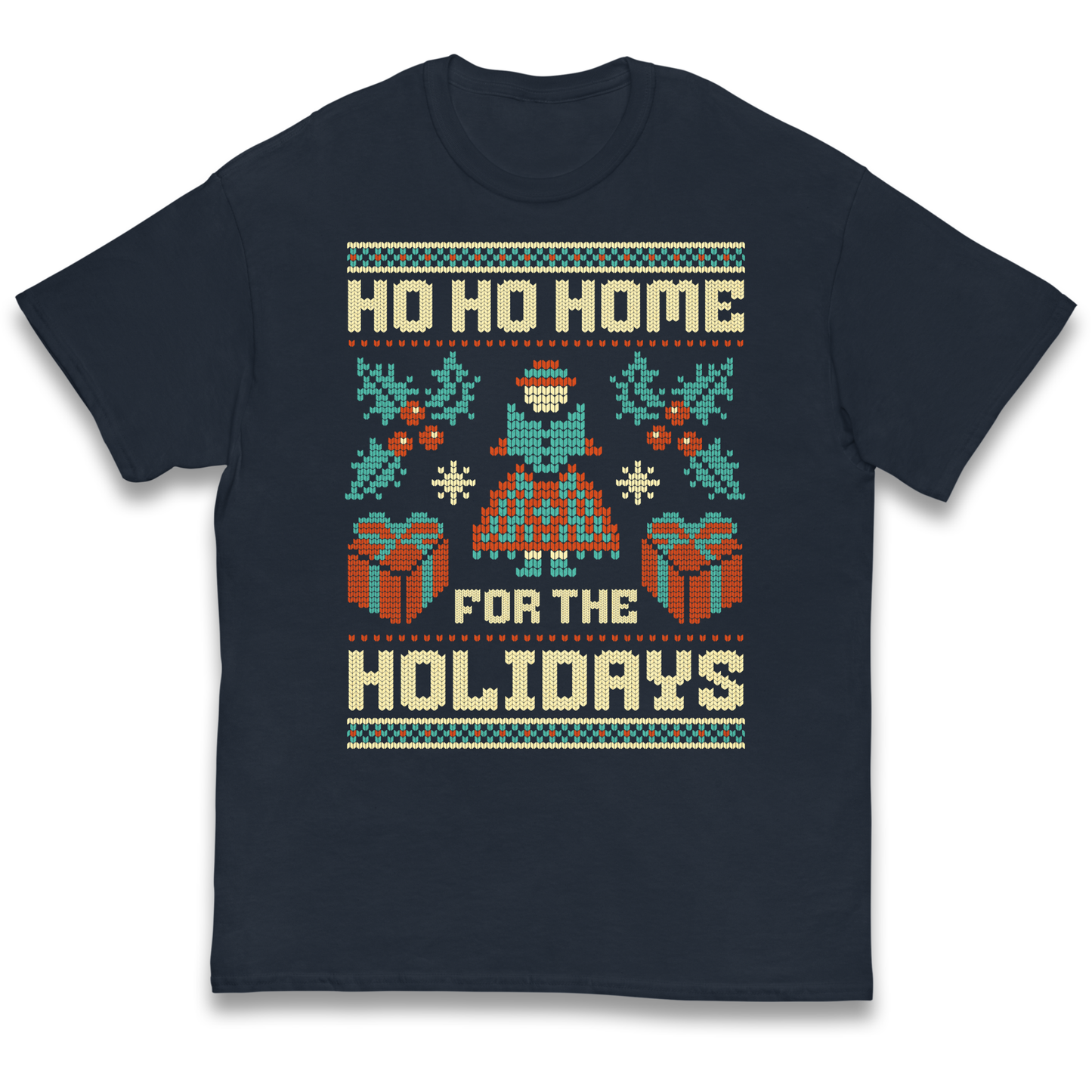 HO HO Home For the Holidays Christmas kids t shirt