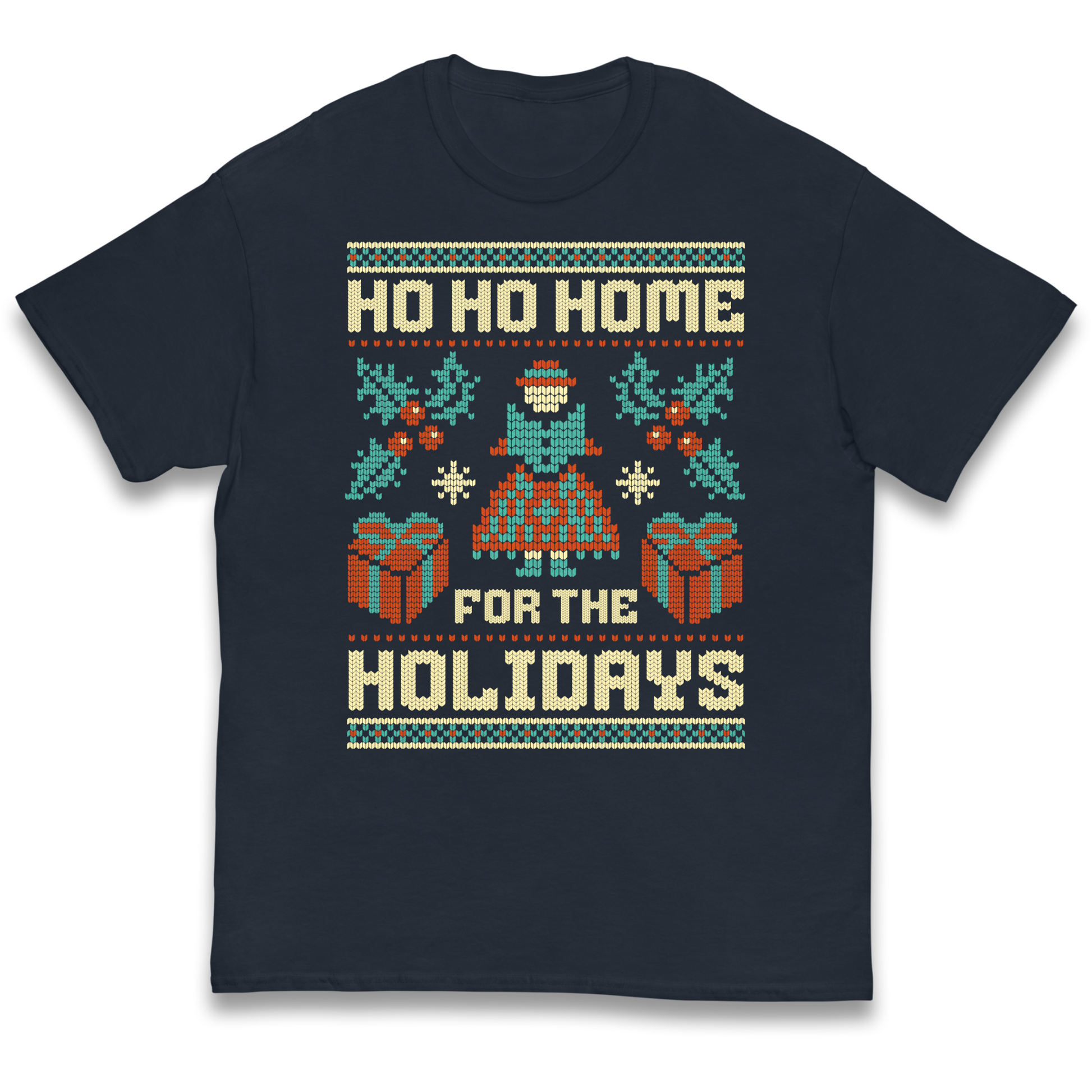 HO HO Home For the Holidays Christmas kids t shirt