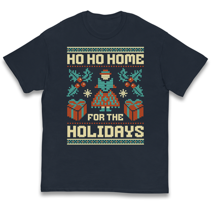 HO HO Home For the Holidays Christmas kids t shirt