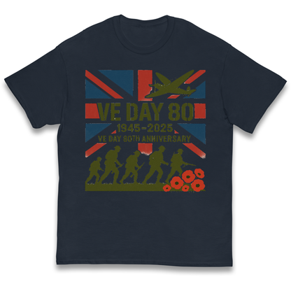 VE Day 80th Anniversary 1945 2025 kids t shirt