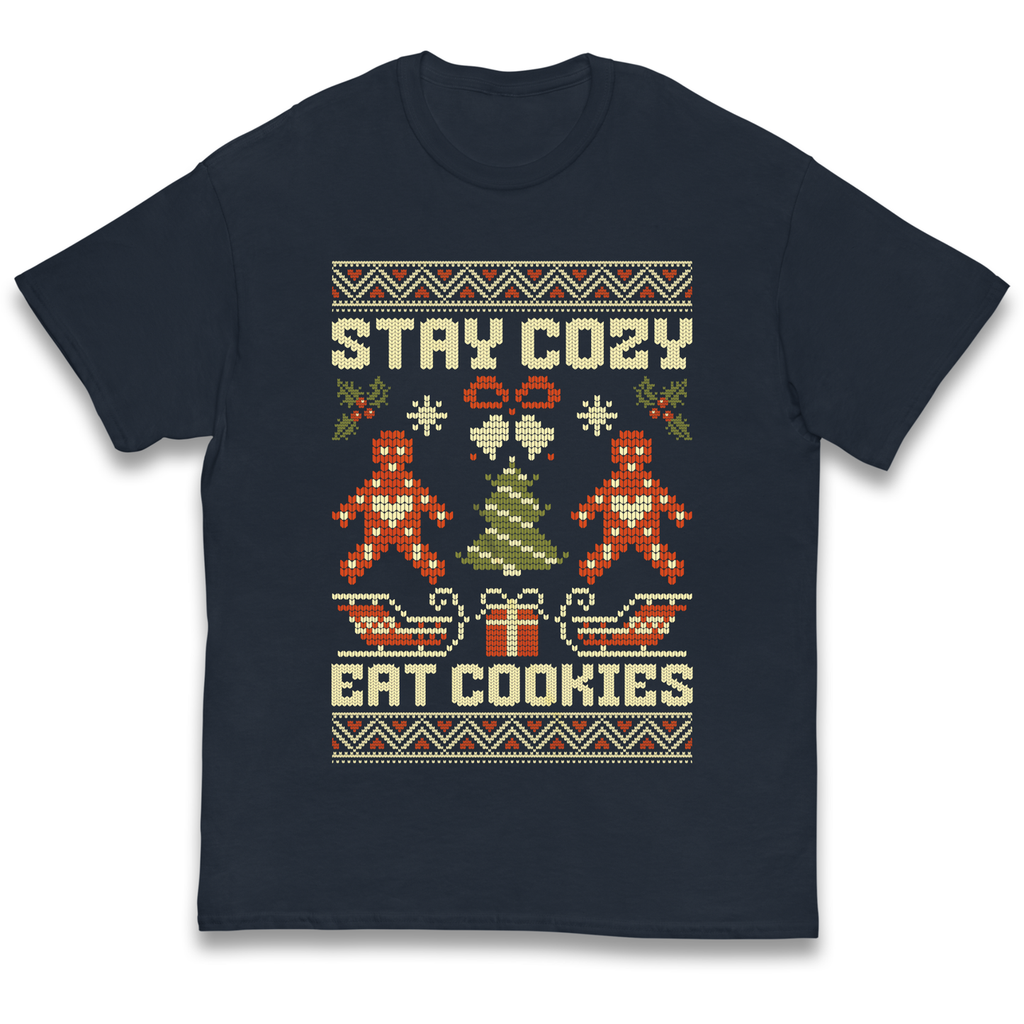 Stay Cozy Eat Cookies Christmas kids t shirt