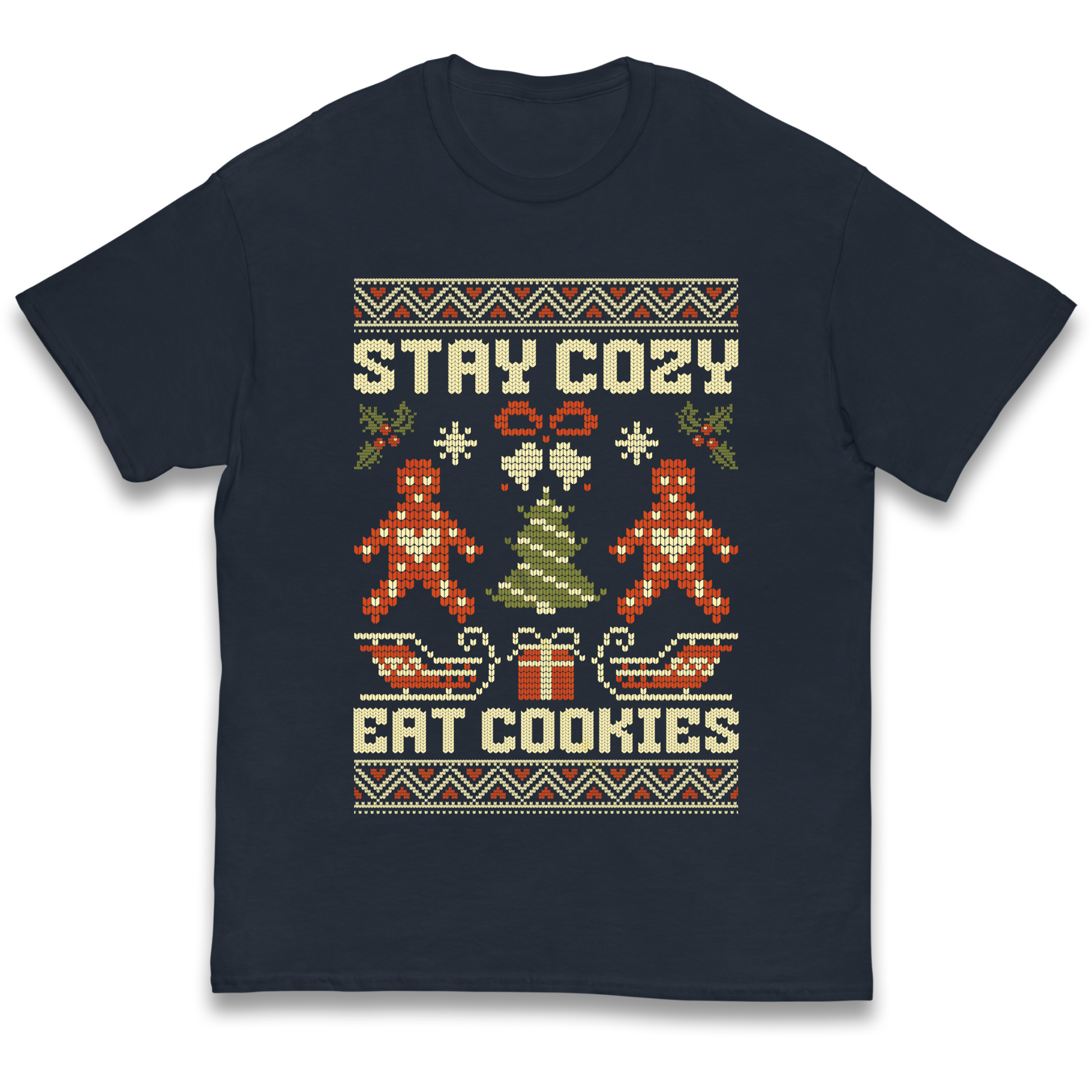 Stay Cozy Eat Cookies Christmas kids t shirt