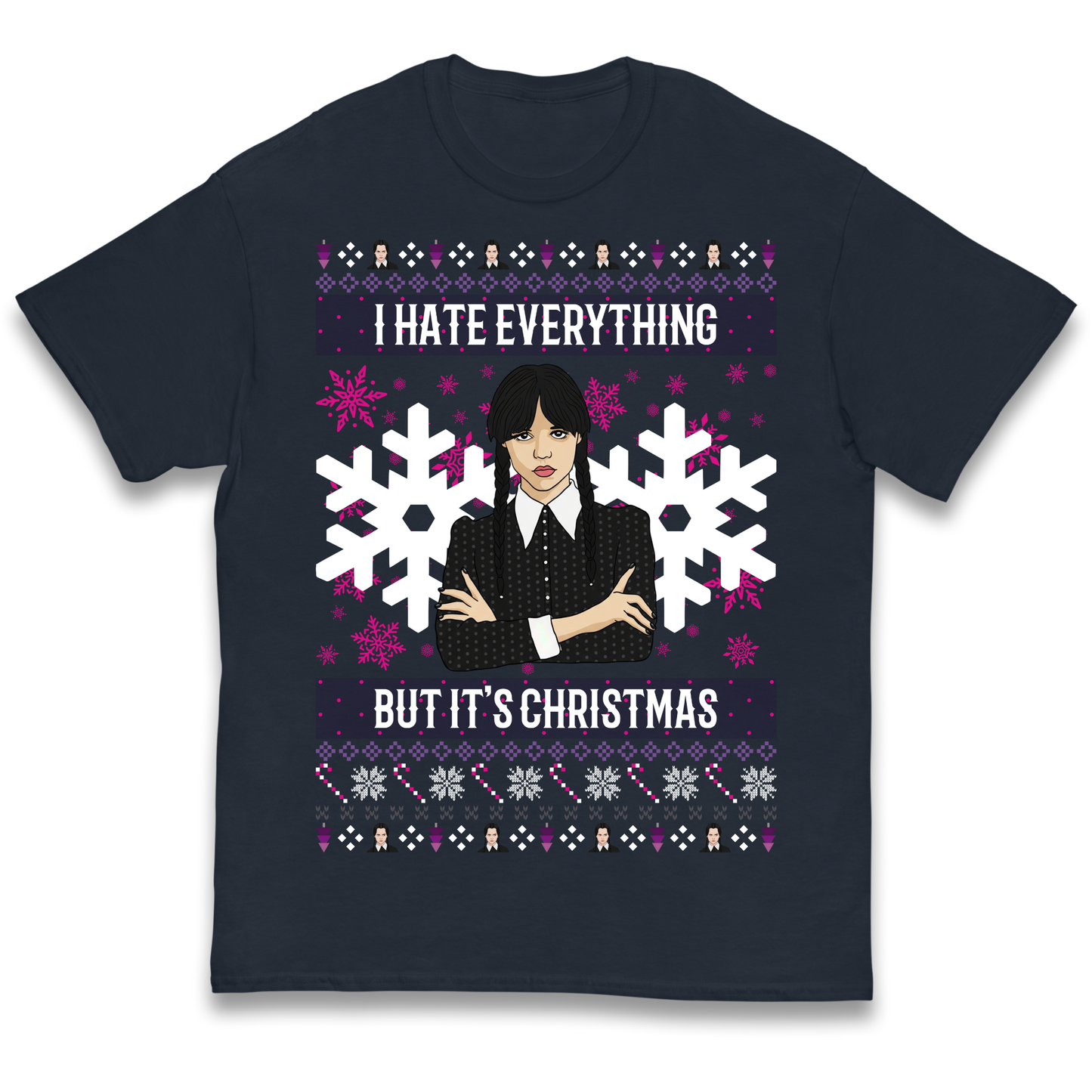 Wednesday addams Christmas Kids T Shirt