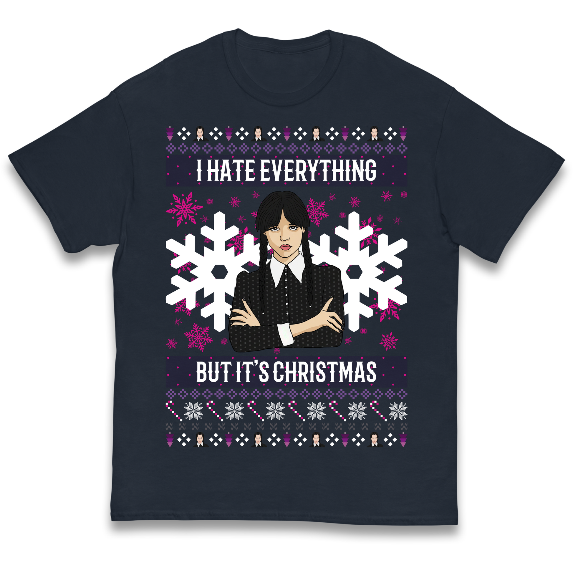 Wednesday addams Christmas Kids T Shirt