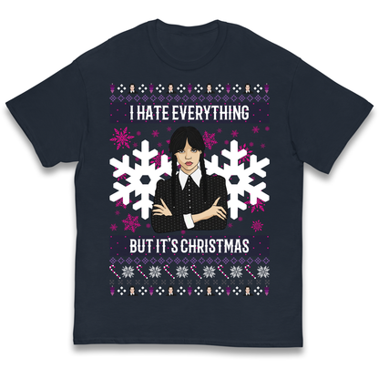 Wednesday addams Christmas Kids T Shirt