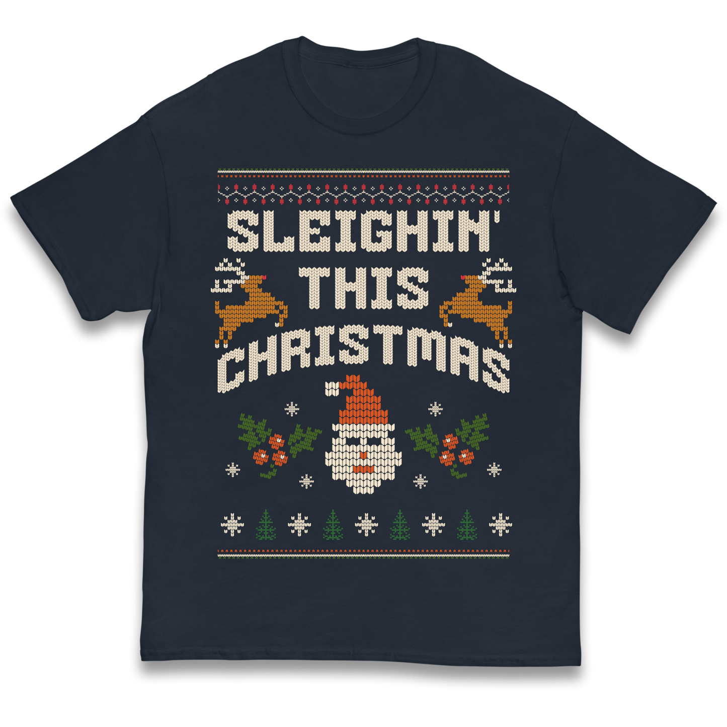 Sleighin This Christmas Christmas kids t shirt