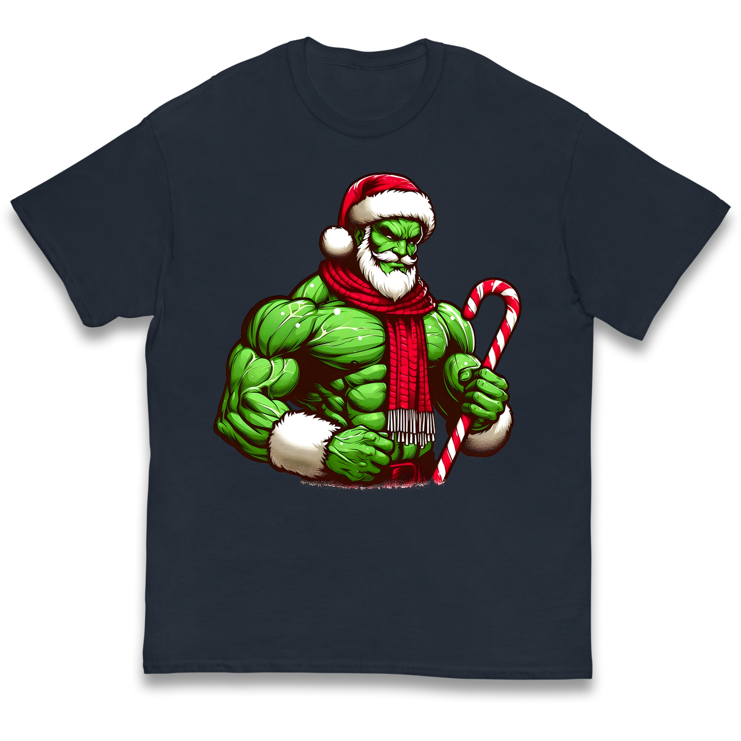 The Hulk Candy Cane Santa kids t shirt