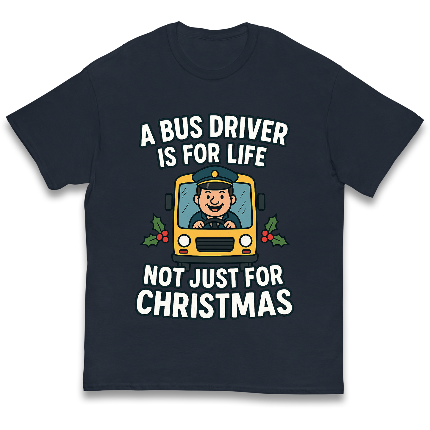 Bus Driver Christmas Kids T Shirt
