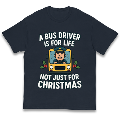 Bus Driver Christmas Kids T Shirt