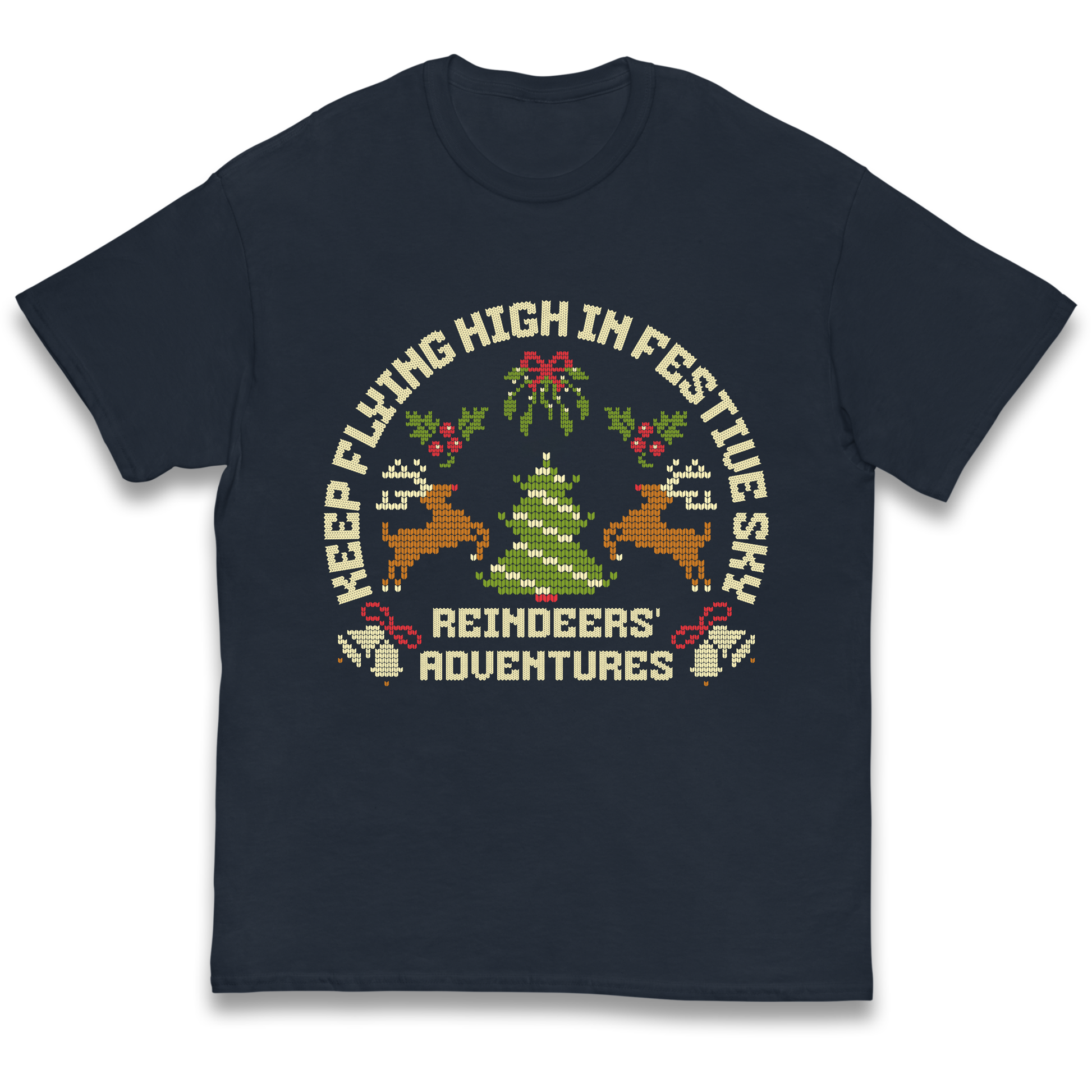Keep Flying High In Festive Sky Christmas kids t shirt