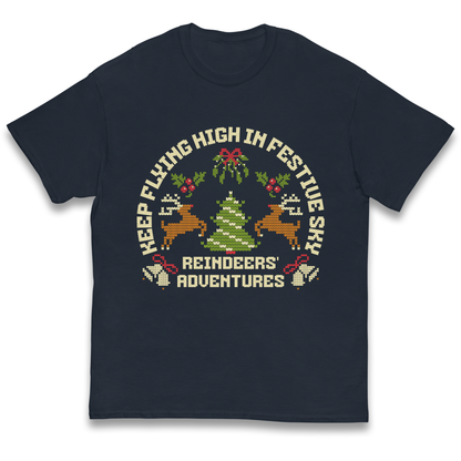 Keep Flying High In Festive Sky Christmas kids t shirt