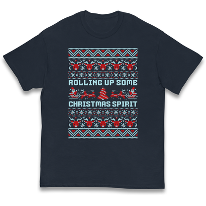 Rolling up Some Christmas Spirit kids t shirt
