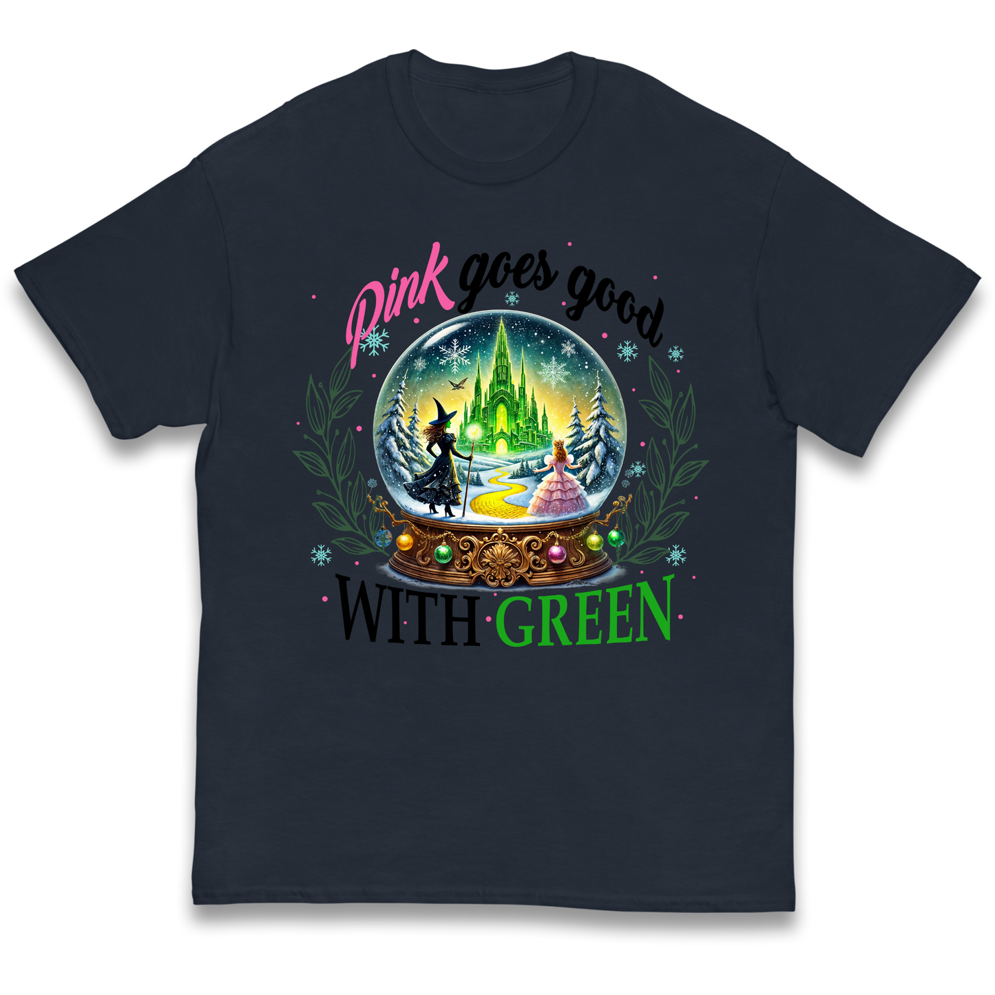 Wicked Pink Goes Good With Green Kids T Shirt 