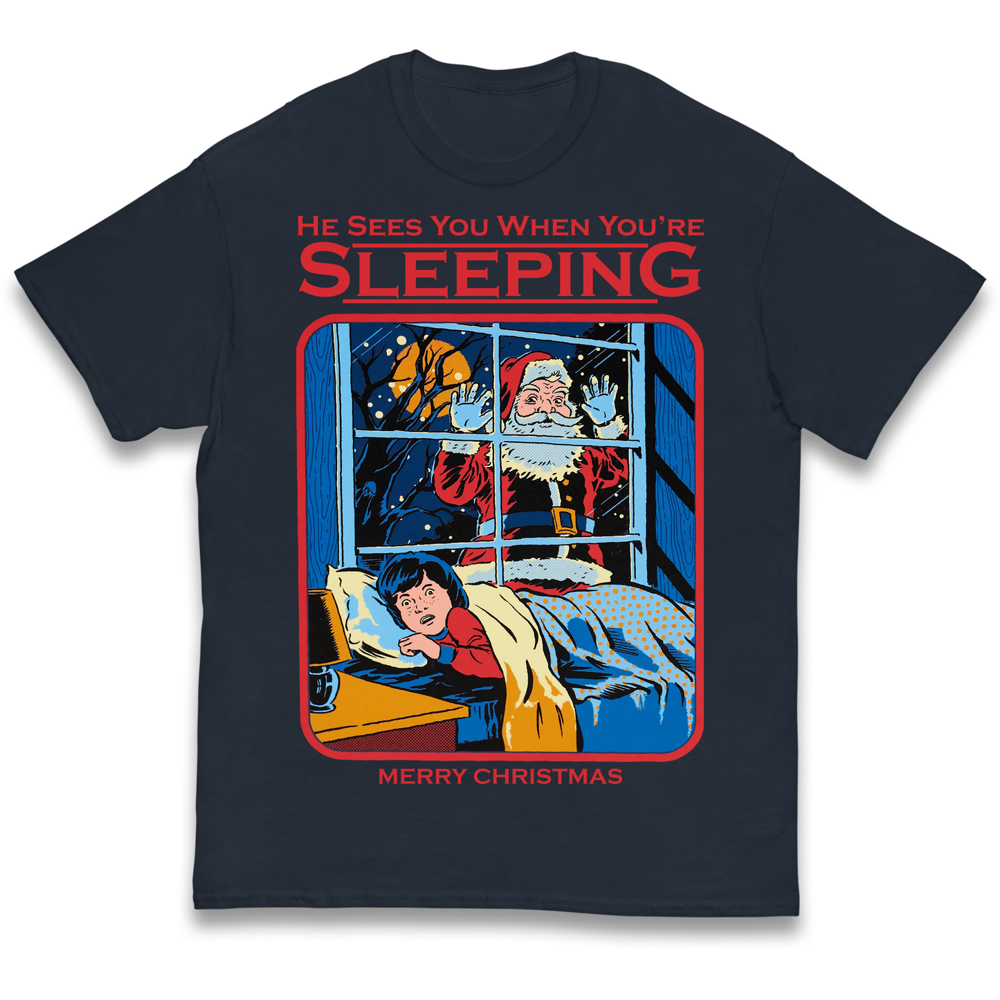 Creepy Santa Claus Christmas kids t shirt