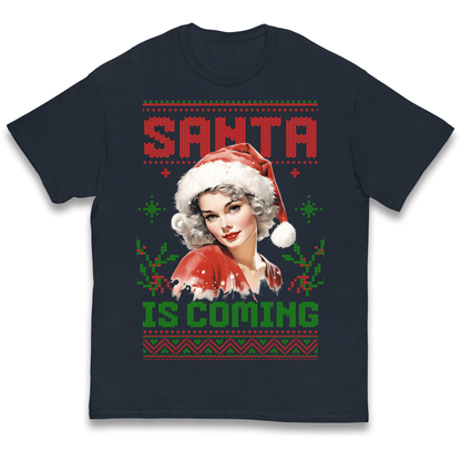 Santa is Coming Christmas kids t shirt