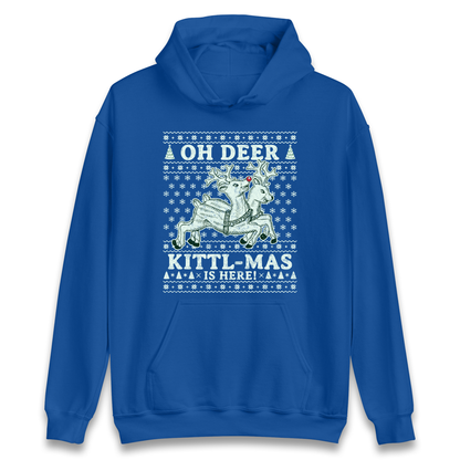 Oh Deer Kittl Mas Is Here Christmas Hoodie