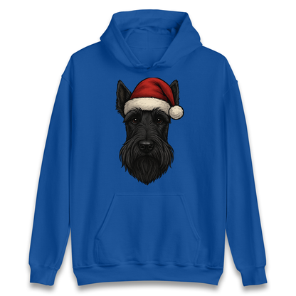 Scottish Terrier Face Christmas Hoodie