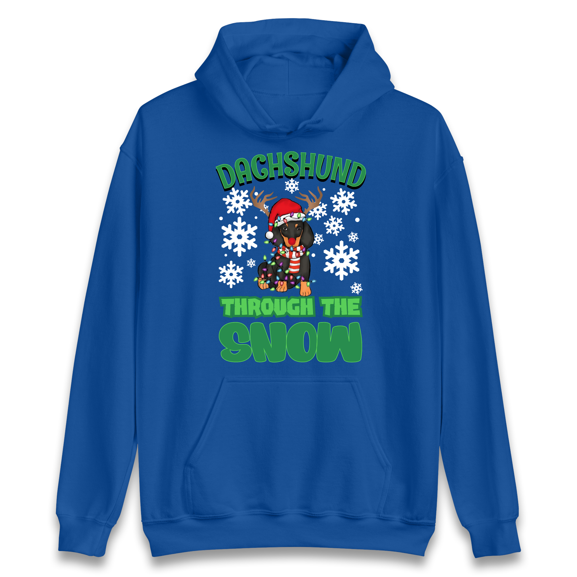 Dachshund Through The Snow Christmas Hoodie