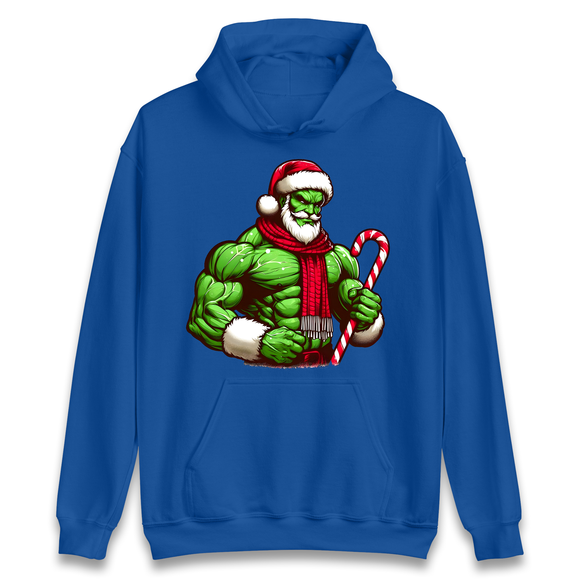 The Hulk Candy Cane Santa Hoodie