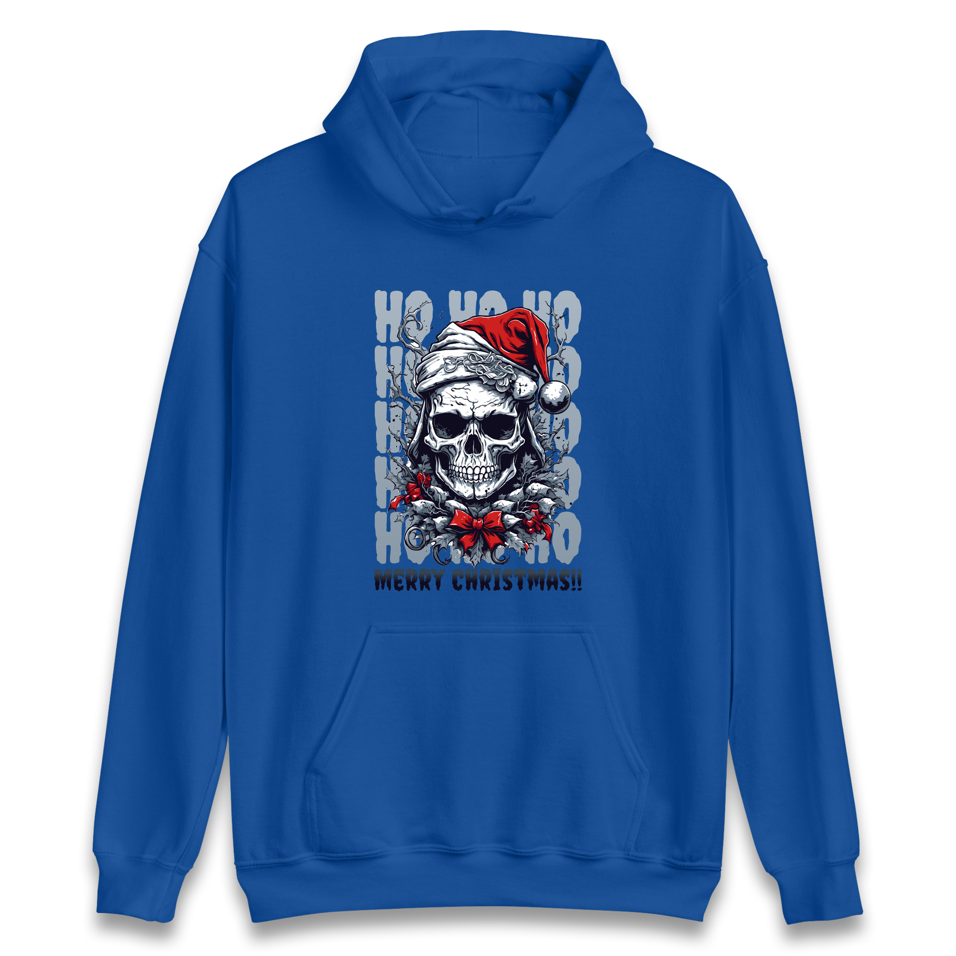 HO HO HO Santa Skelington Christmas Hoodie