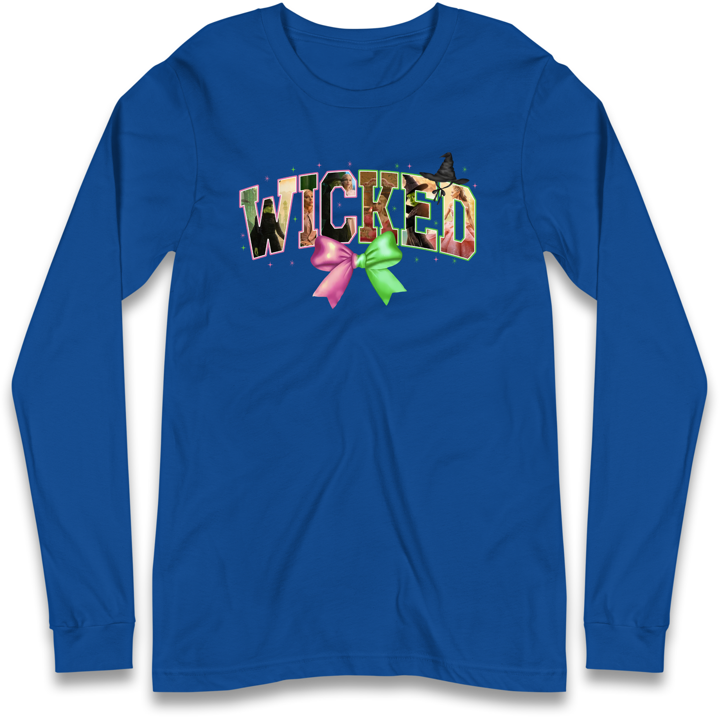 Wicked Pink and Green Bow Longsleeve T Shirt