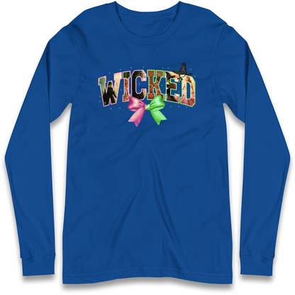 Wicked Pink and Green Bow Longsleeve T Shirt