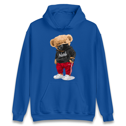 Teddy Bear Hello Streetwear Hoodie