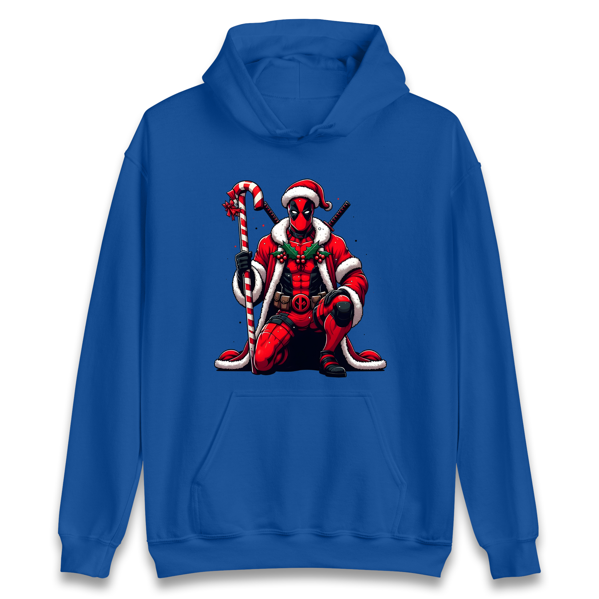 DeadPool Candy Cane Santa Hoodie