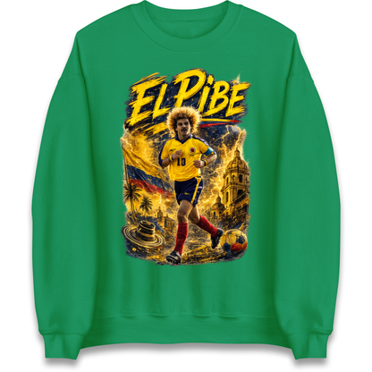 Carlos Valderrama Colombia Football Sweatshirt