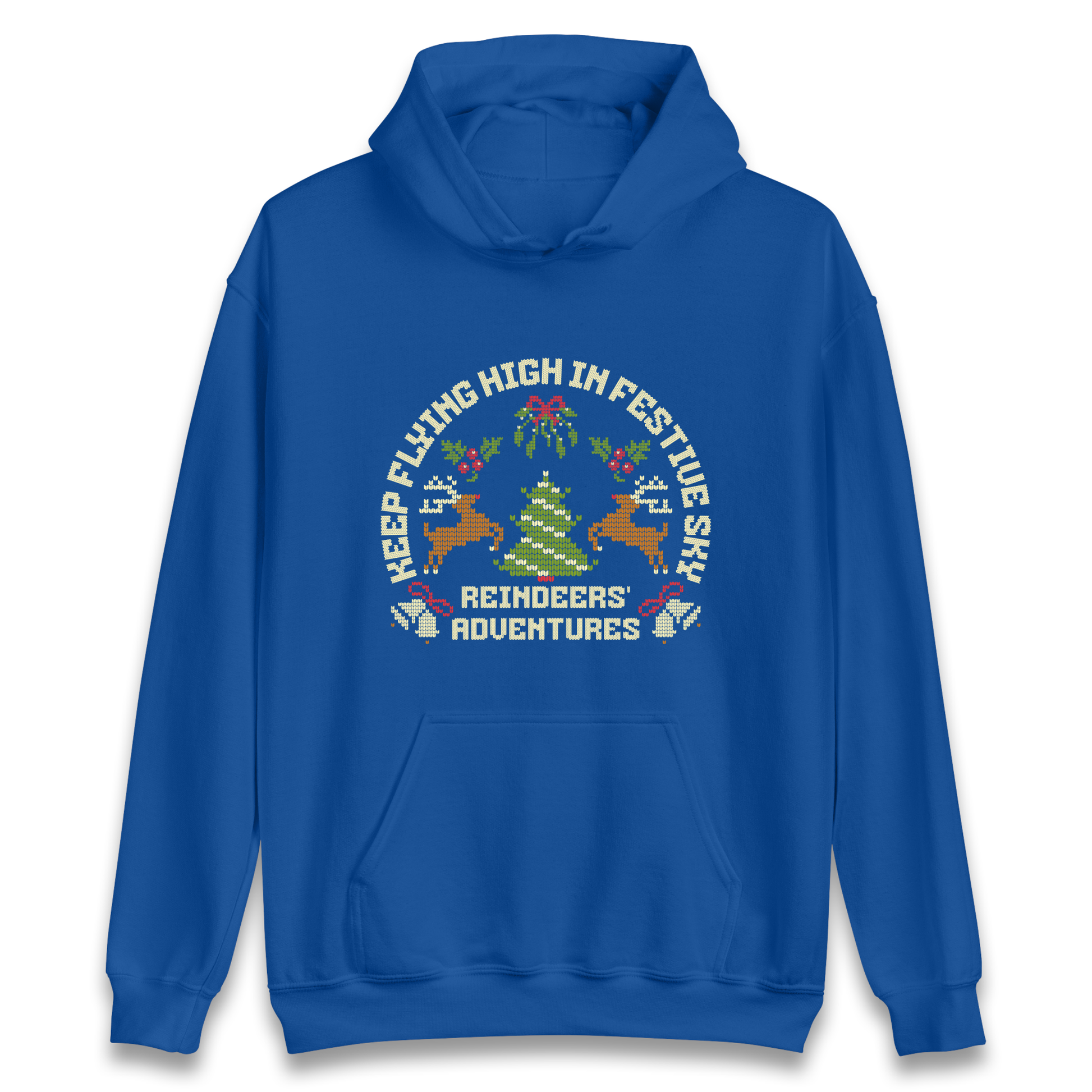 Keep Flying High In Festive Sky Christmas Hoodie