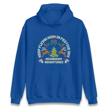 Keep Flying High In Festive Sky Christmas Hoodie