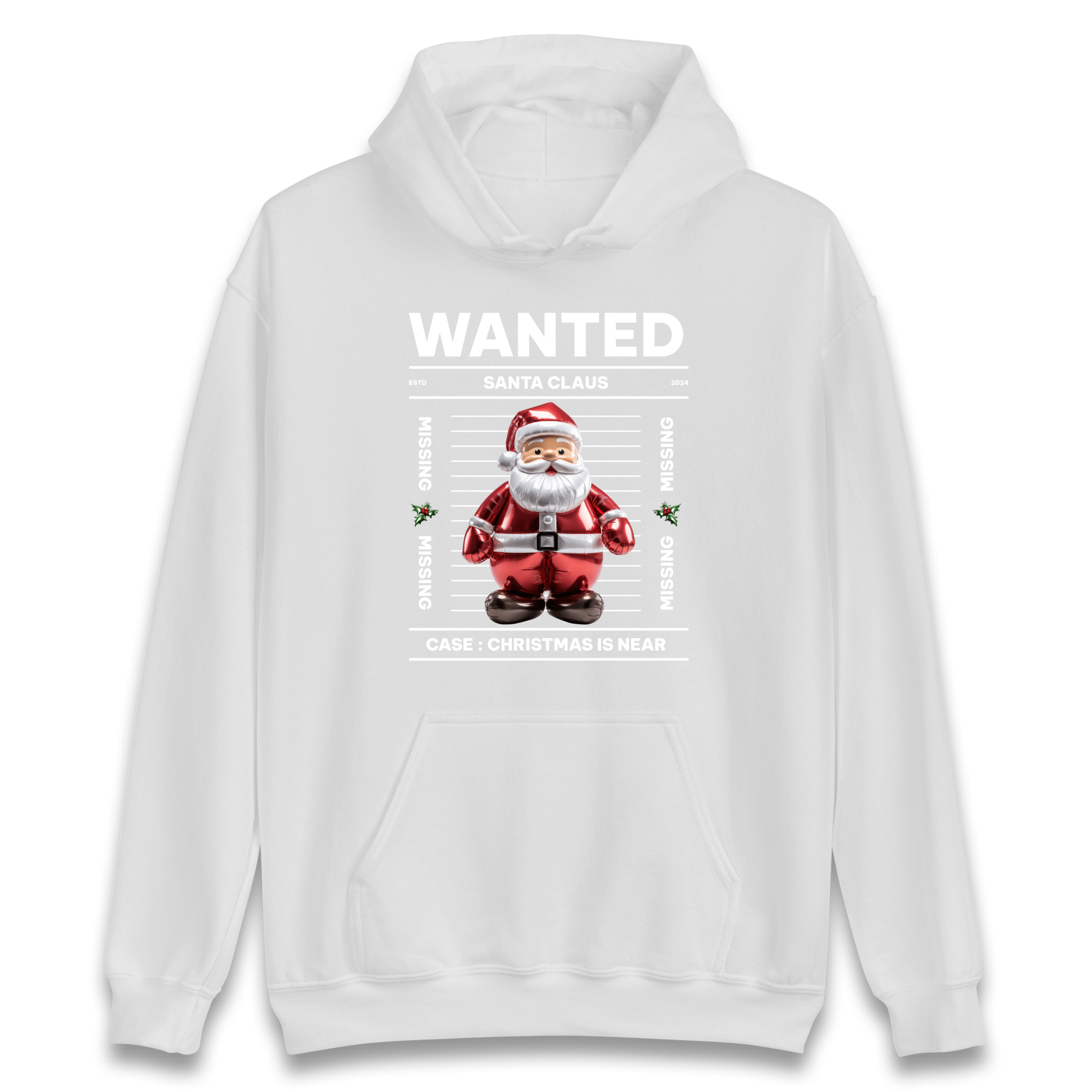 Wanted Santa Claus Christmas Hoodie