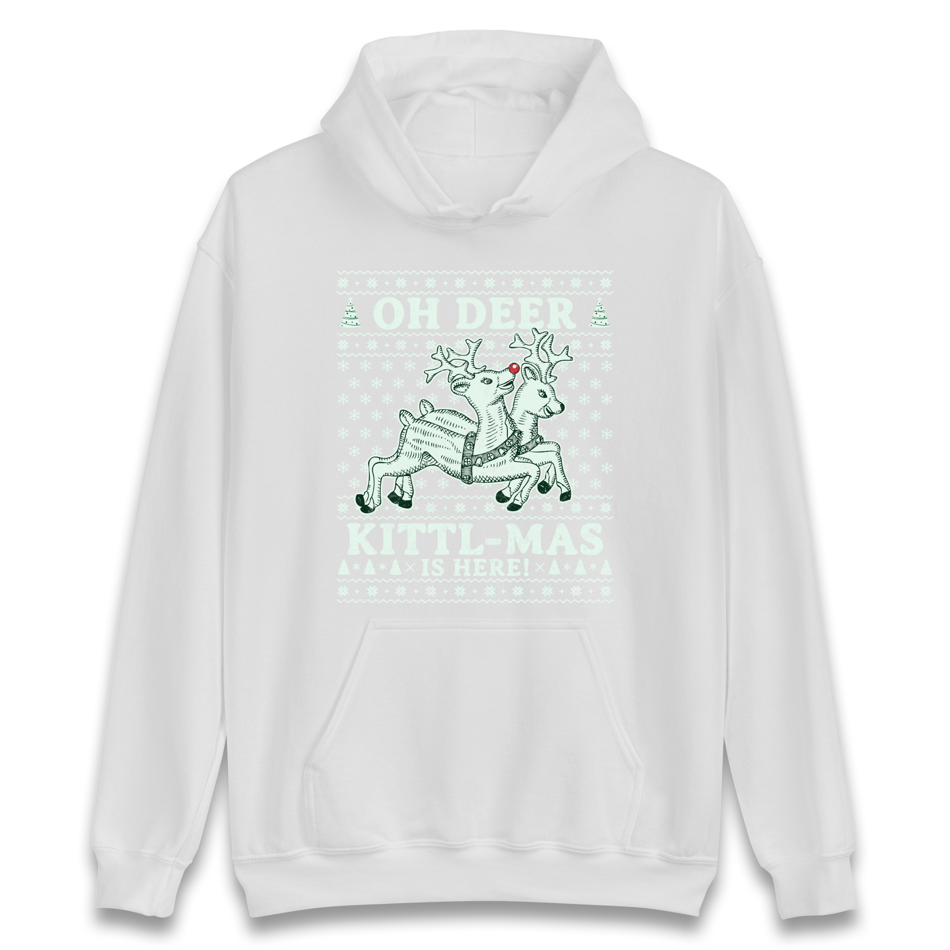 Oh Deer Kittl Mas Is Here Christmas Hoodie