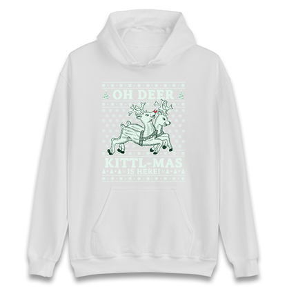 Oh Deer Kittl Mas Is Here Christmas Hoodie