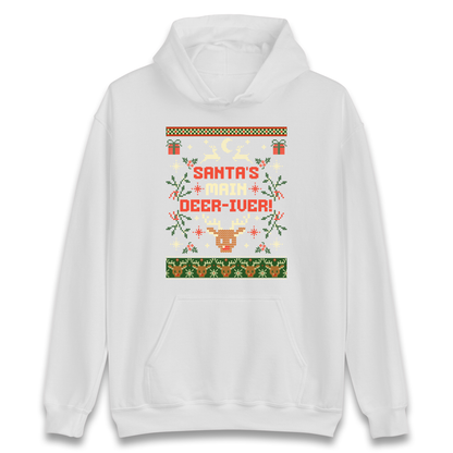 Santas Main Deer iver Christmas Hoodie