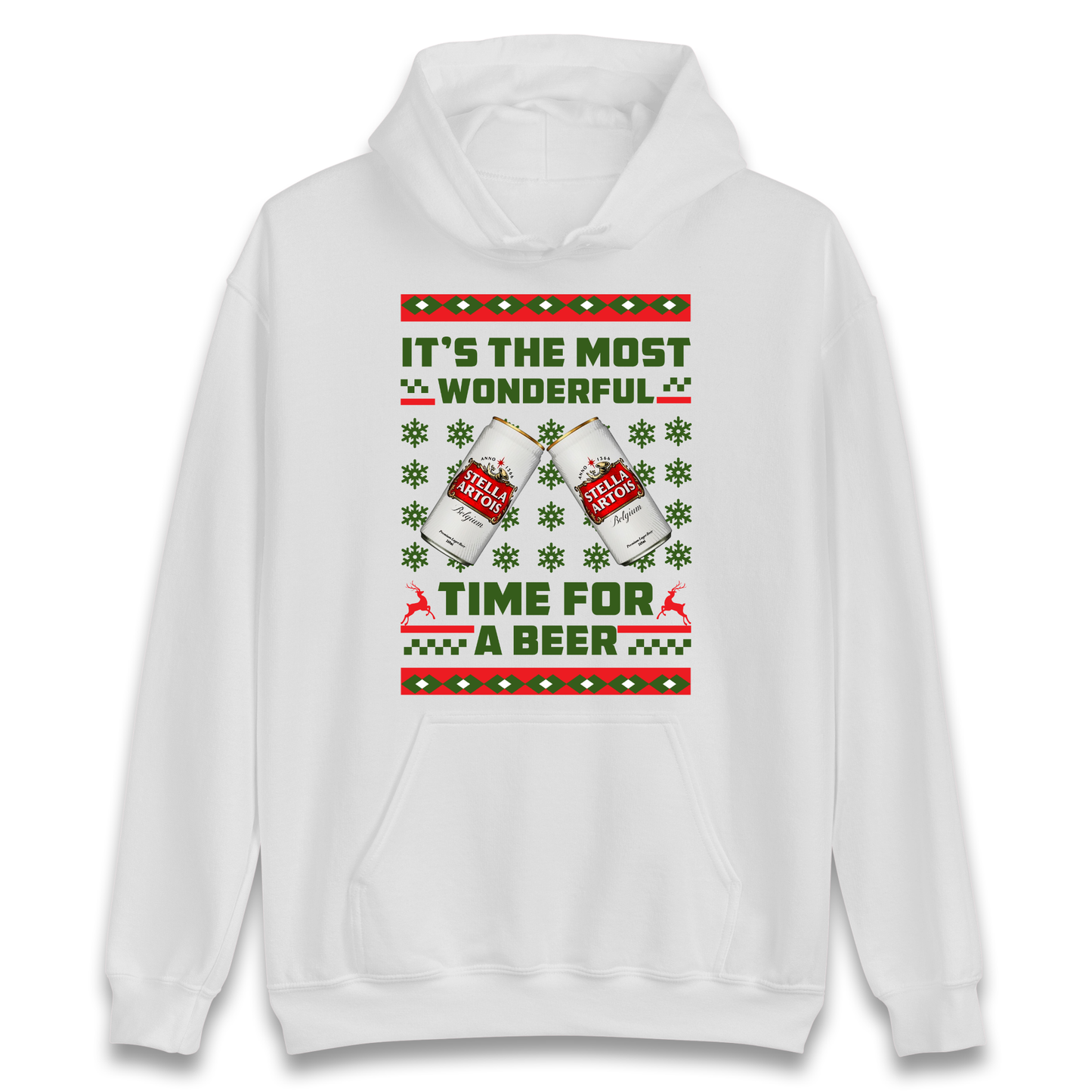 Its The Most Wonderful Time for A Beer Stella Christmas Hoodie