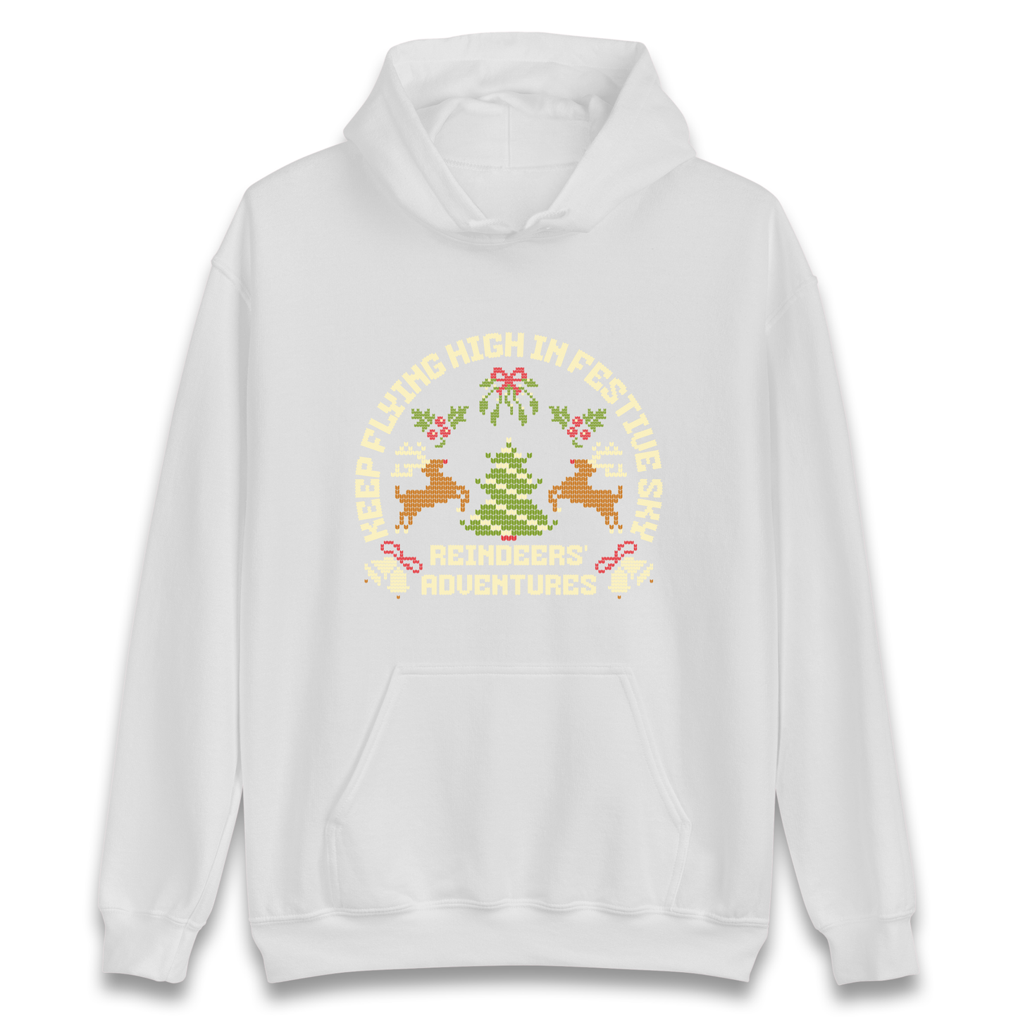 Keep Flying High In Festive Sky Christmas Hoodie