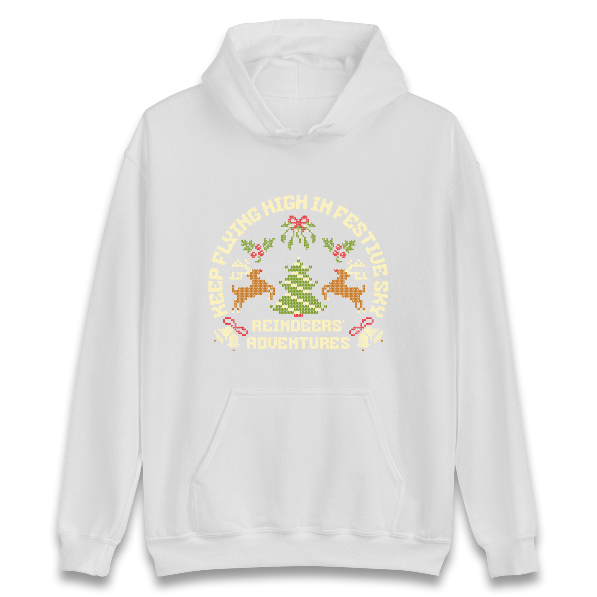 Keep Flying High In Festive Sky Christmas Hoodie