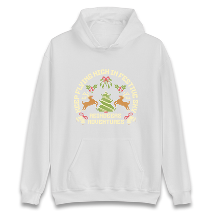 Keep Flying High In Festive Sky Christmas Hoodie