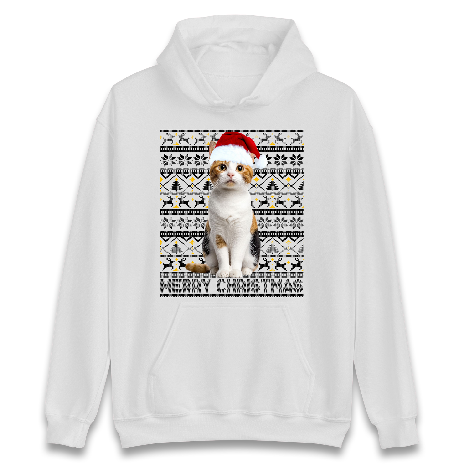 Merry Christmas Cat Hoodie