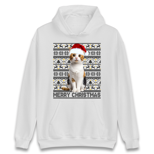 Merry Christmas Cat Hoodie