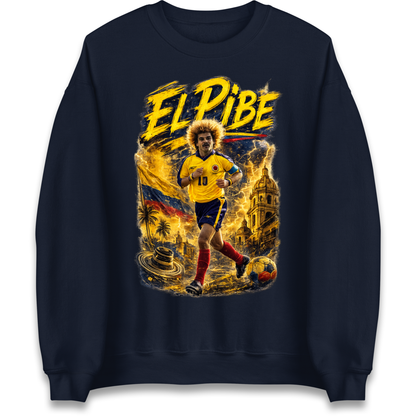 Carlos Valderrama Colombia Football Sweatshirt